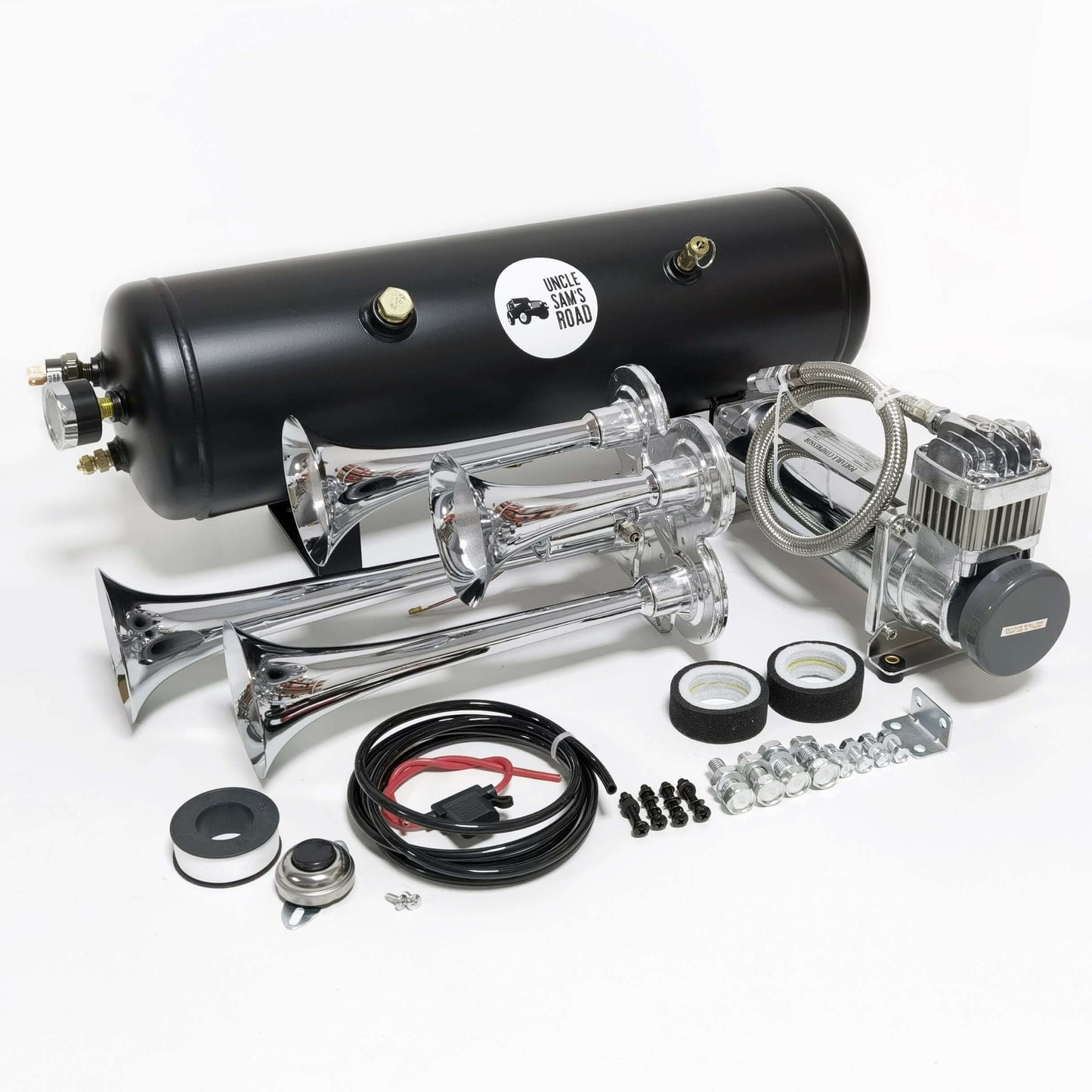 Chrome NightFury 3Gal Horn Kit