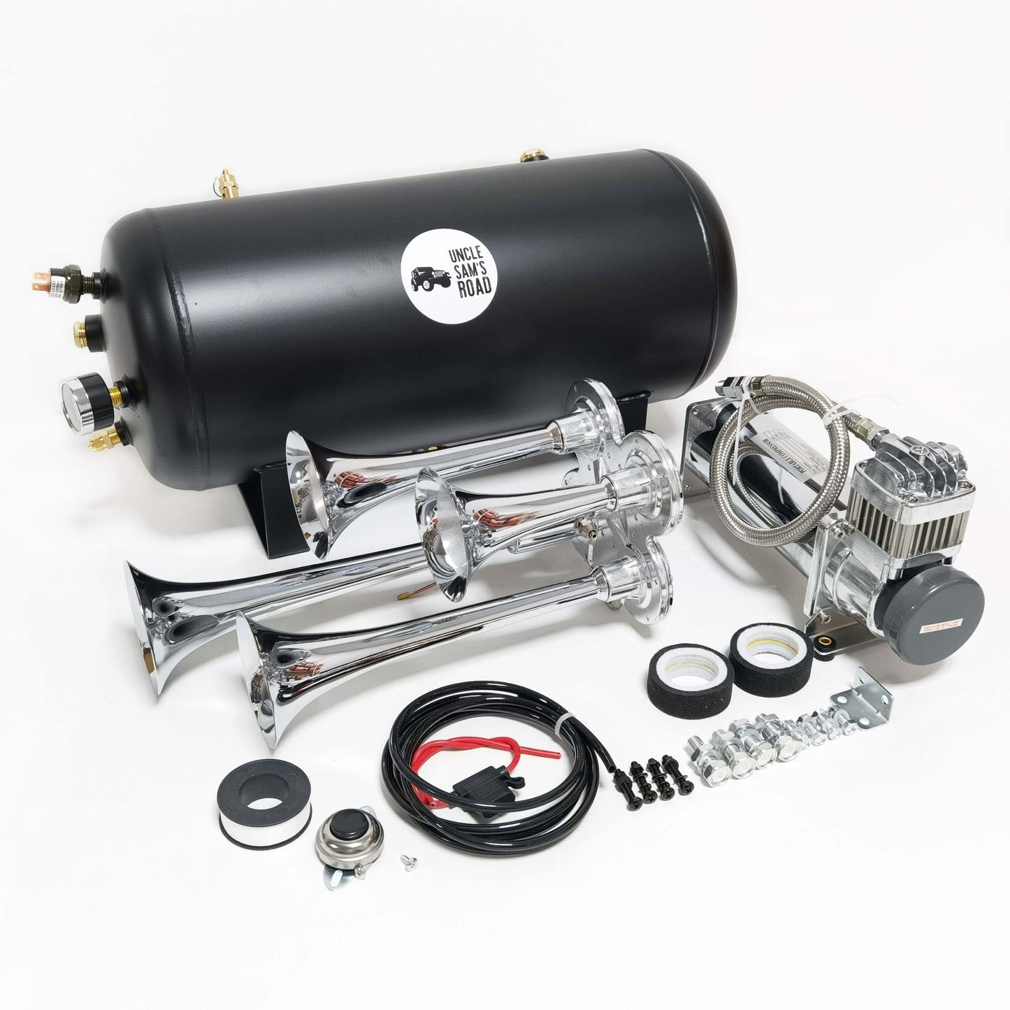 Chrome NightFury 5Gal Horn Kit