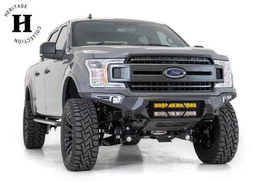 Installed on Car ADD Bomber Front Bumper | Dual 20" Light Bars | Heritage | 2018-2020 Ford F-150