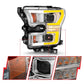 Different Parts of ANZO FORD FULL LED PROJECTOR PLANK STYLE SWITCHBACK HEADLIGHTS (CHROME) (FOR HALOGEN MODELS ONLY) | F-150 2015-17