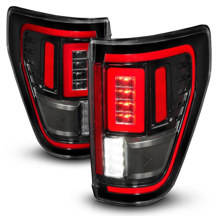 ANZO FULL LED TAIL LIGHTS BLACK CLEAR LENS W/ INITIATION & SEQUENTIAL (FOR HALOGEN MODEL W/ BLIS SYSTEM) | FORD F-150 21-23
