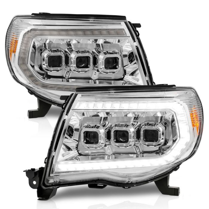 ANZO TOYOTA FULL LED PROJECTOR HEADLIGHTS CHROME W/ INITIATION FEATURE & SEQUENTIAL SIGNAL | TACOMA 05-11