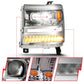 ANZO FULL LED PROJECTOR PLANK HEADLIGHTS CHROME (FOR HID MODELS ONLY) | CHEVY SILVERADO 16-18 1500