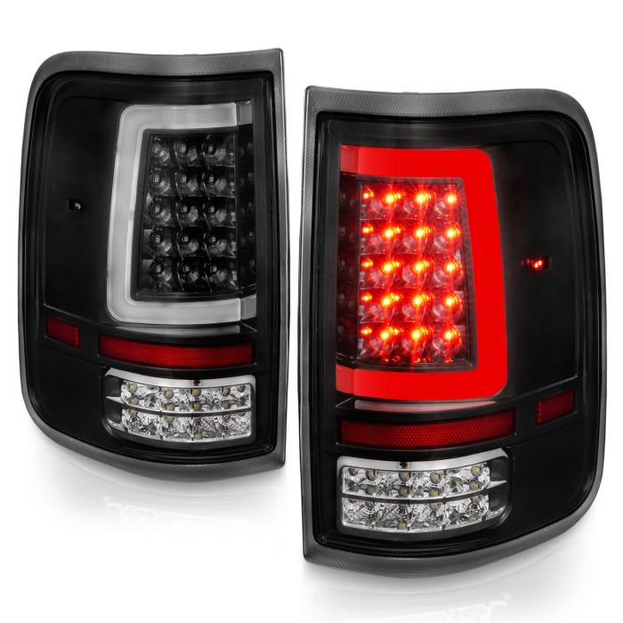 Anzo Ford Full Led C Bar Tail Lights Black | F-150 04-08