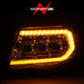 High Intensity LEDs of ANZO TOYOTA FULL LED PROJECTOR HEADLIGHTS CHROME W/ INITIATION FEATURE & SEQUENTIAL SIGNAL | TACOMA 05-11