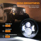 Auxbeam 52" 5D Series Straight LED Light Bar + 7" LED Headlight with Halo Ring & 7" Headlight Adapter 9" Bracket + 52" Straight Light Bar Windshield Mounting Brackets