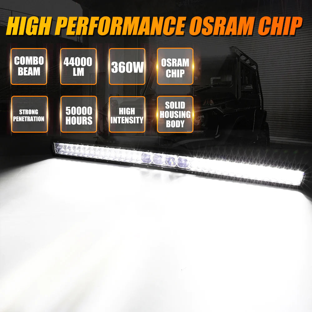 Auxbeam New 42 Inch 5D-PRO Series 44000LM Spot Beam Off Road Led Light Bar