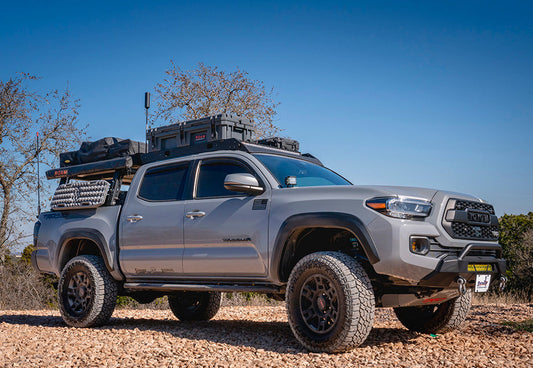 Installed on Car Cali Raised Premium Roof Rack 2005-2023 Toyota Tacoma