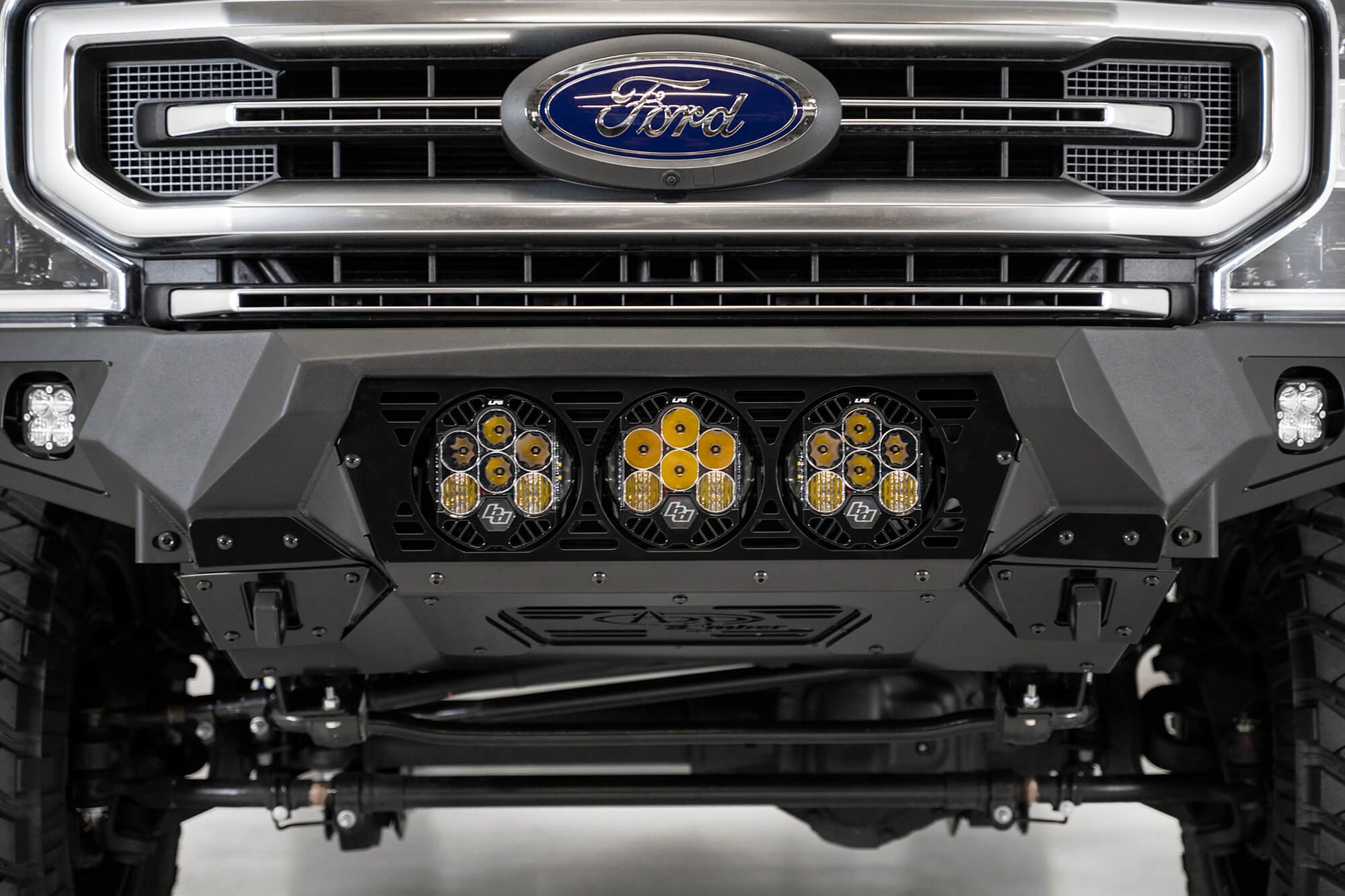 Installed on Car ADD Ford Bomber Front Bumper (Baja Designs) | 2017-2022 Super Duty