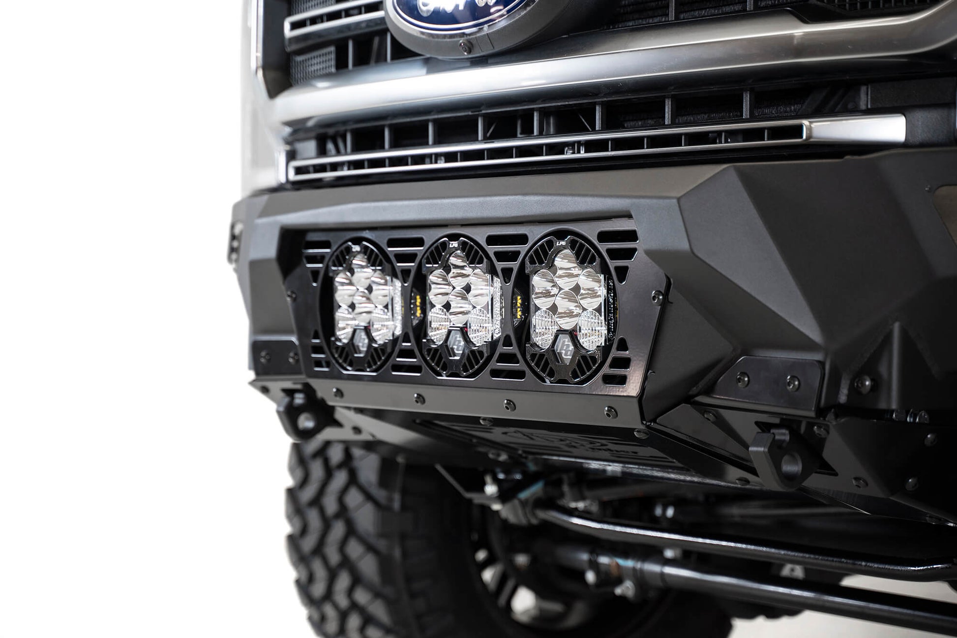 Installed on Car ADD Ford Bomber Front Bumper (Baja Designs) | 2017-2022 Super Duty