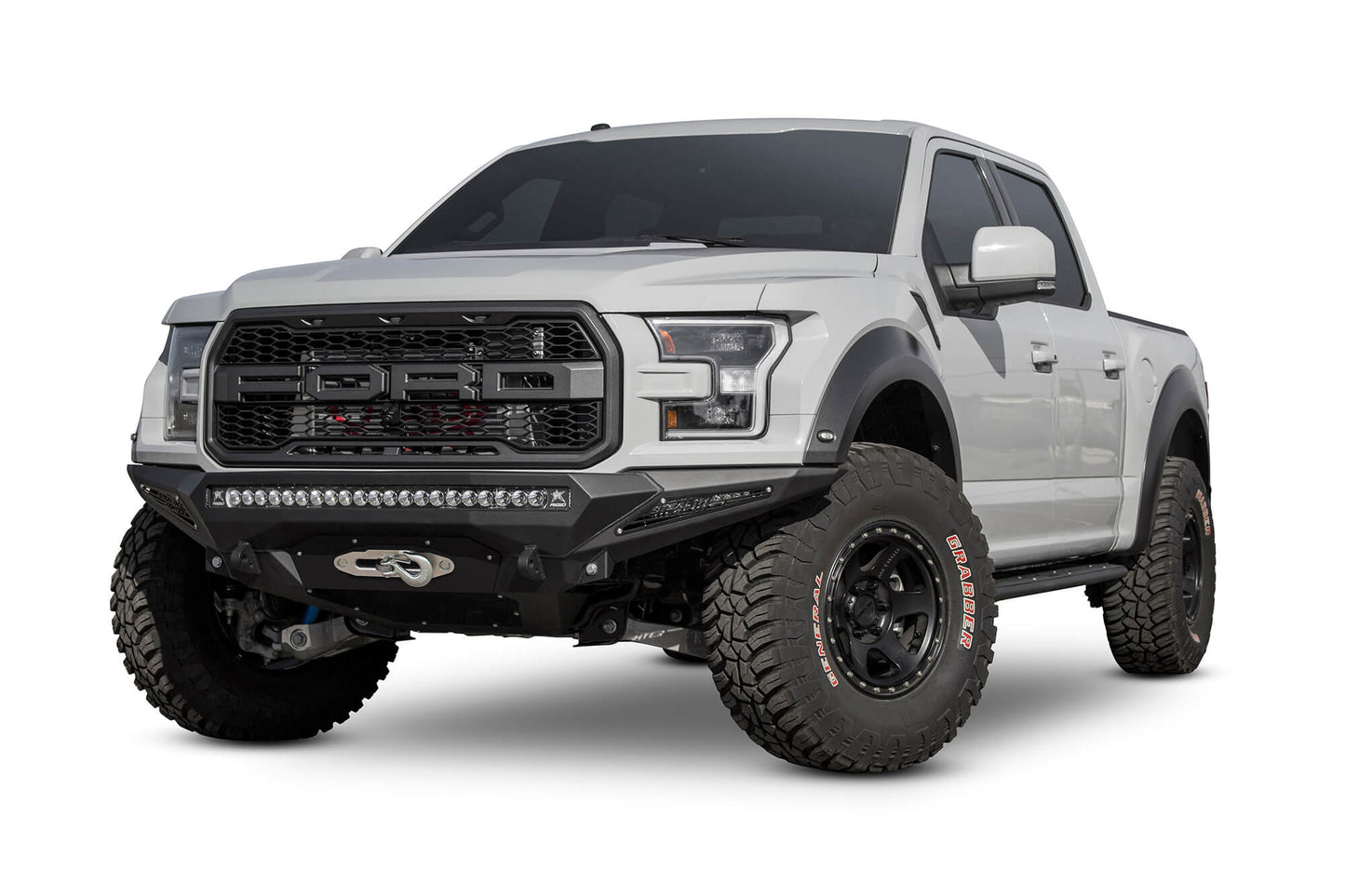 Installed on Car ADD Stealth Fighter Winch Front Bumper | 2017-2020 Ford Raptor