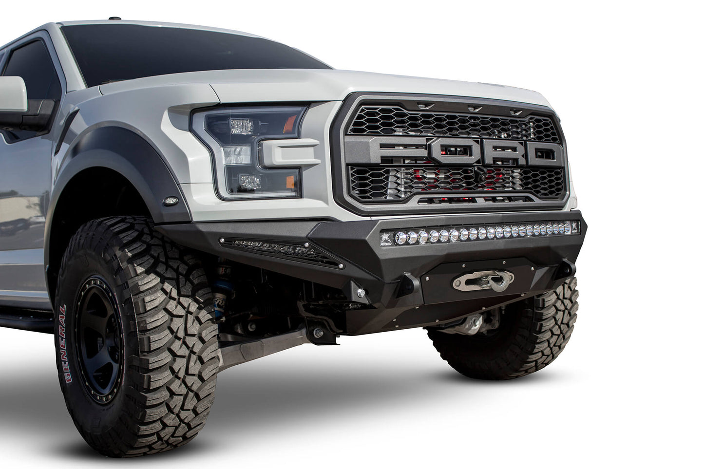 Installed on Car ADD Stealth Fighter Winch Front Bumper | 2017-2020 Ford Raptor