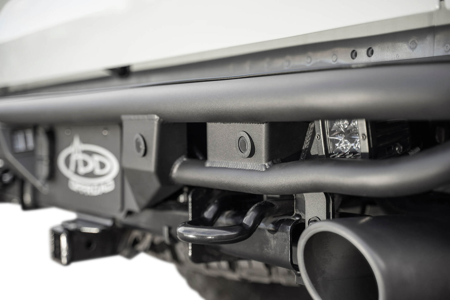 Installed on Car with Small Light Close View ADD PRO Bolt-On Rear Bumper | 2017-2020 Ford Raptor