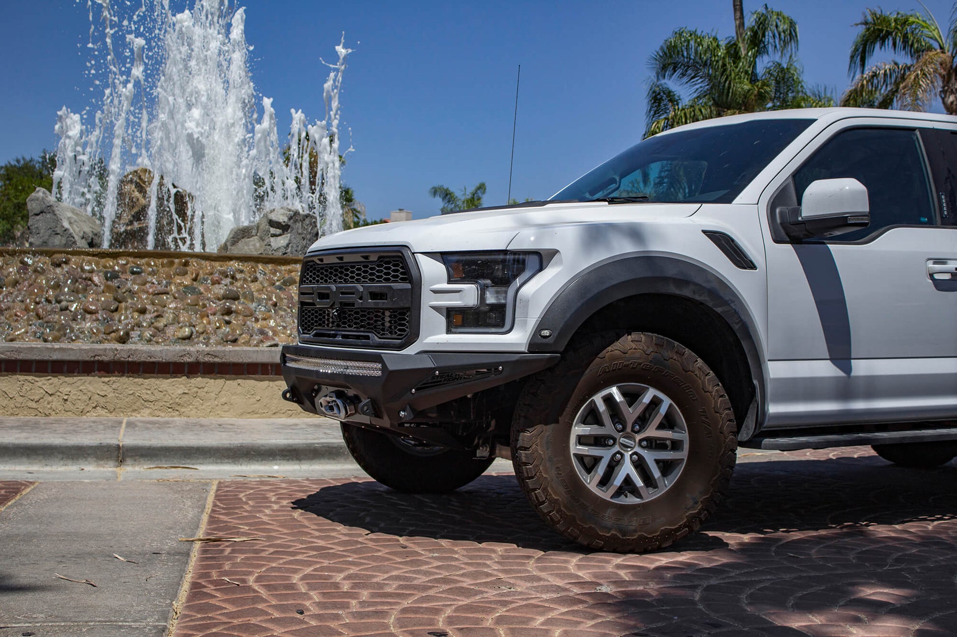 Installed on Car ADD Stealth Fighter Winch Front Bumper | 2017-2020 Ford Raptor