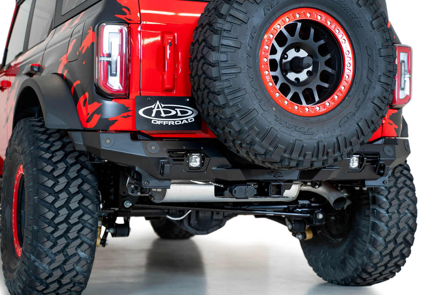 Installed on Car ADD Ford Bomber Rear Bumper | 2021-2023 Bronco