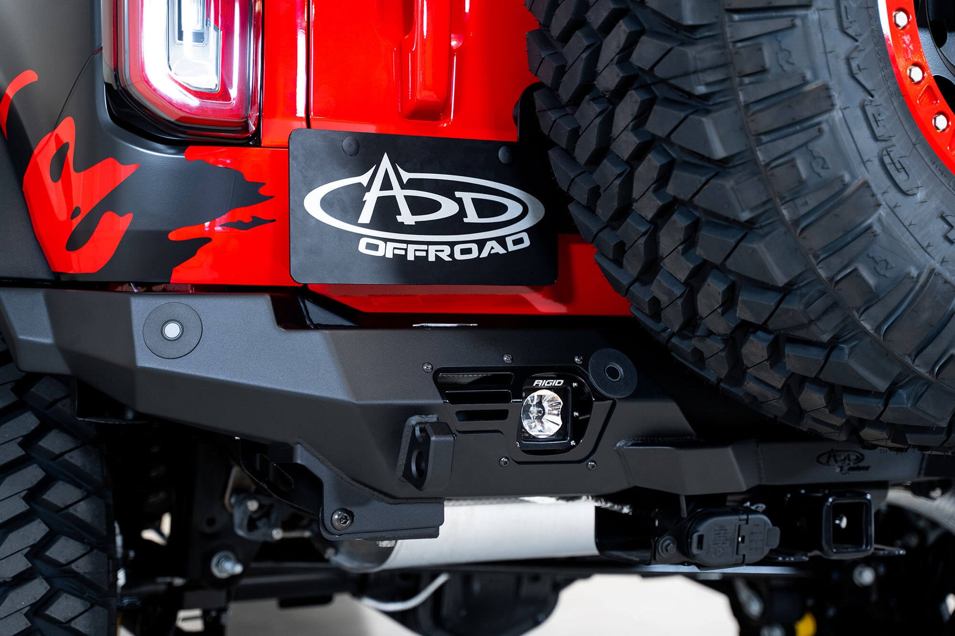 Installed on Car ADD Ford Bomber Rear Bumper | 2021-2023 Bronco