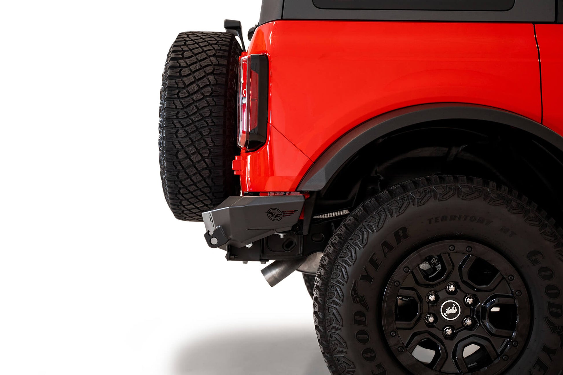 Installed on Car ADD Ford Rock Fighter Rear Bumper | 2021-2023 Bronco