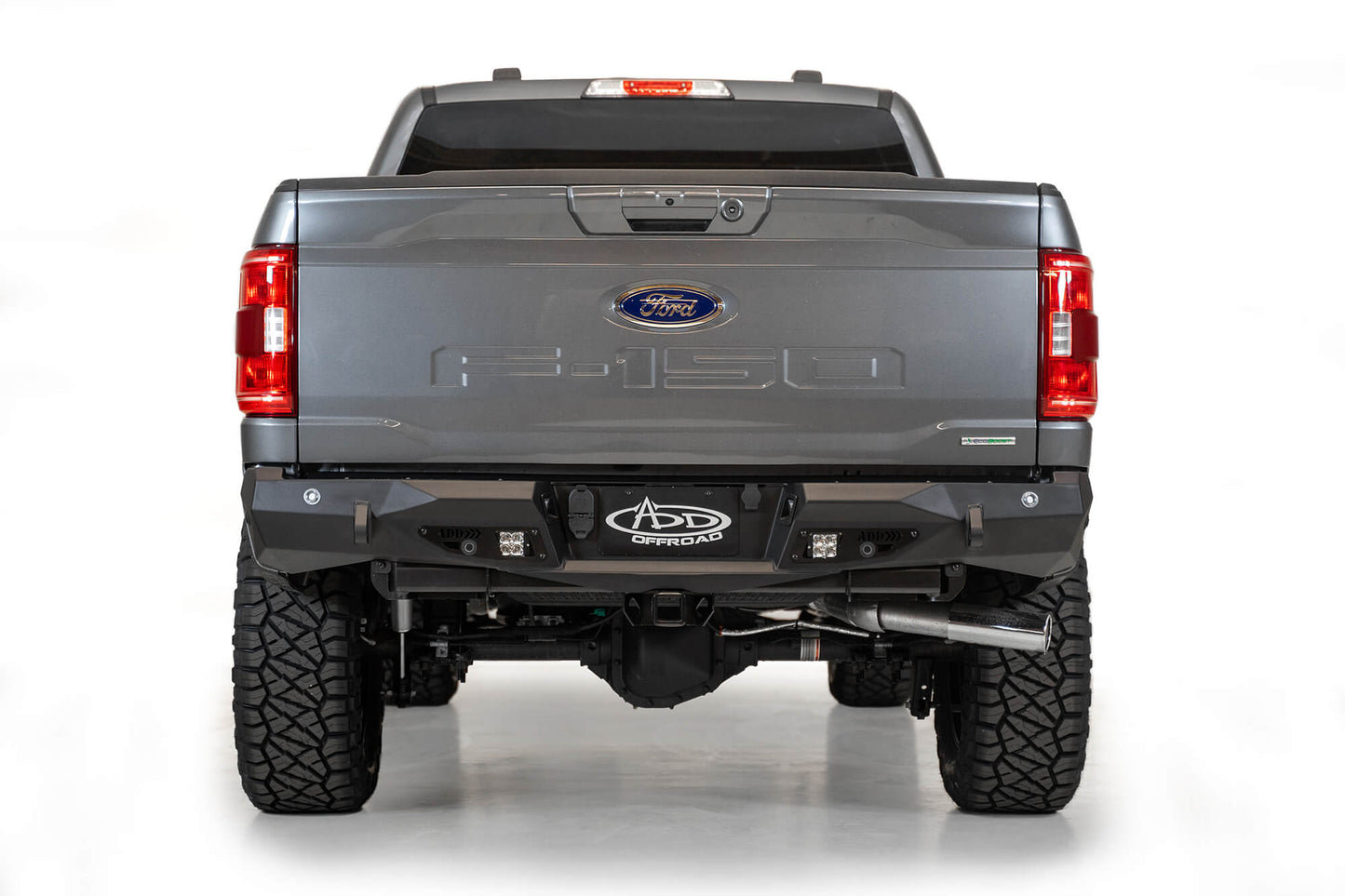 Installed on Car ADD 2021-2023 Ford F-150 Stealth Fighter Rear Bumper