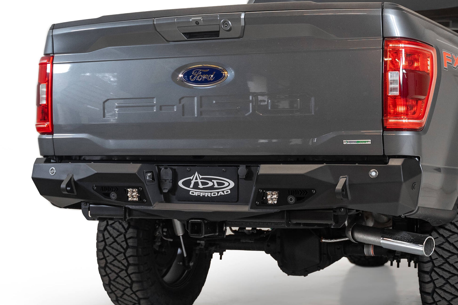 Installed on Car ADD 2021-2023 Ford F-150 Stealth Fighter Rear Bumper