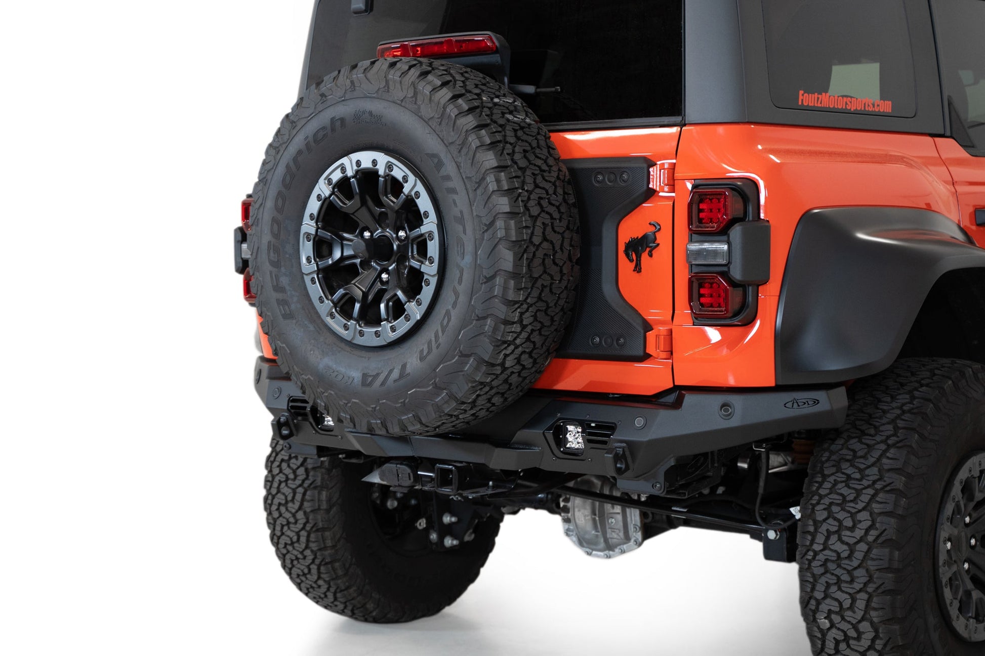 Installed on Car ADD Ford Bomber Rear Bumper | 2022-2023 Bronco Raptor