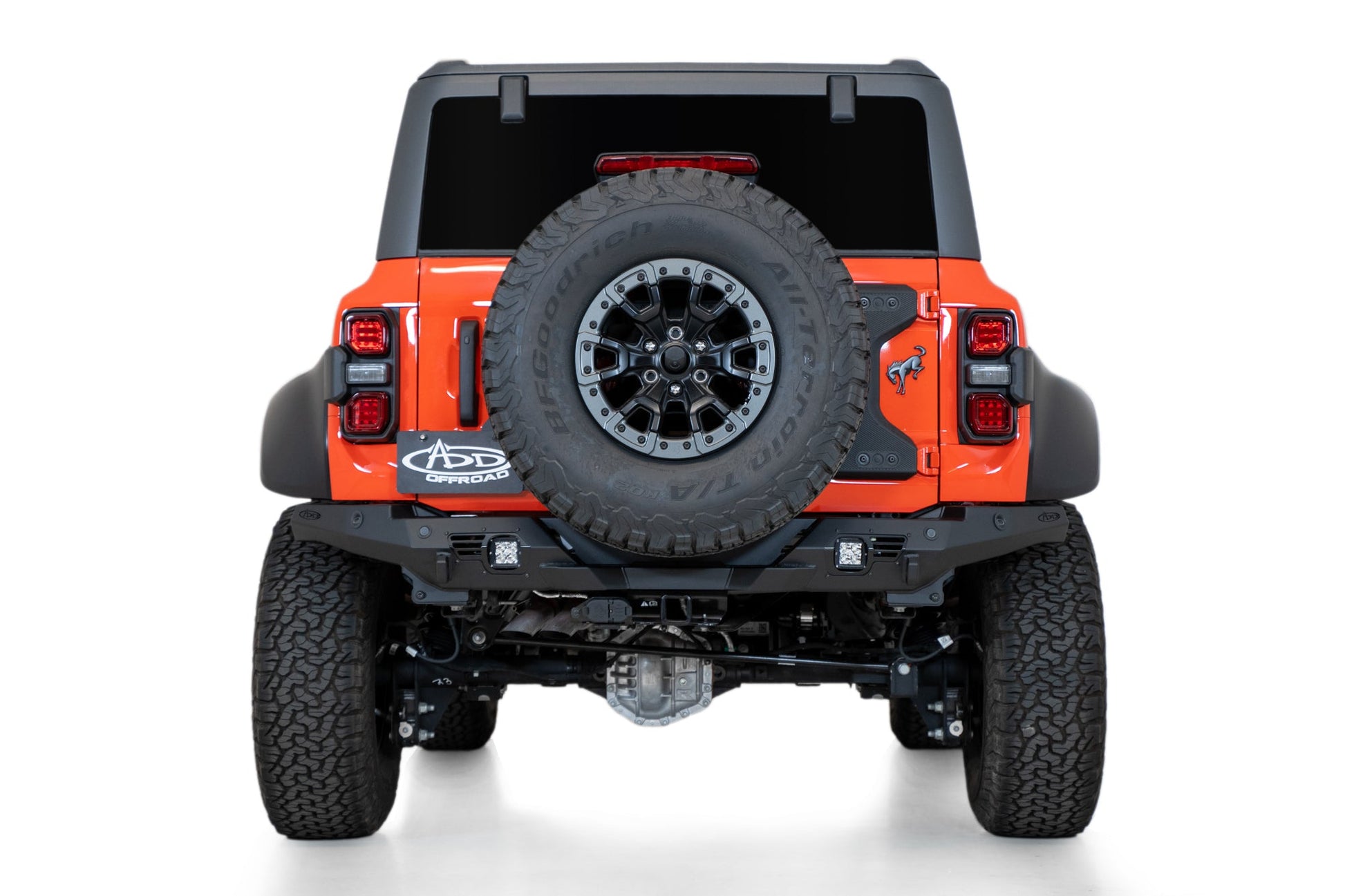 Installed on Car ADD Ford Bomber Rear Bumper | 2022-2023 Bronco Raptor