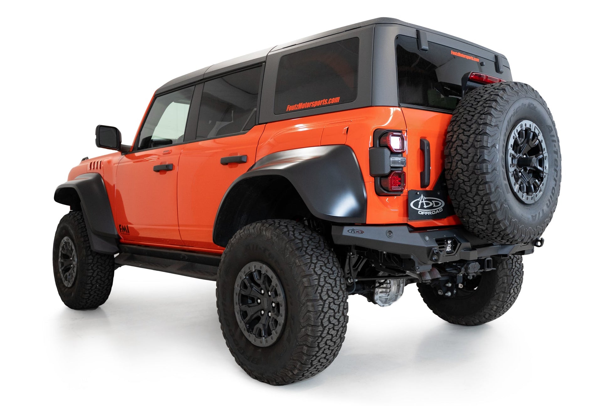 Installed on Car ADD Ford Bomber Rear Bumper | 2022-2023 Bronco Raptor