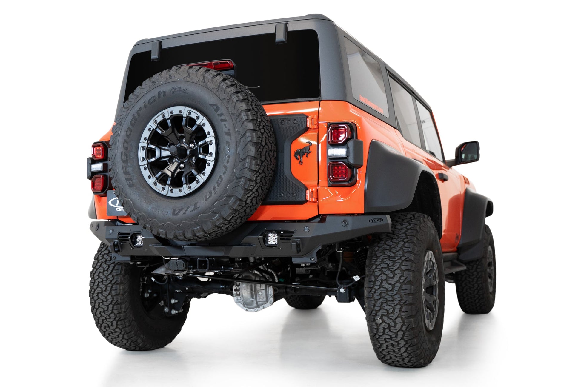 Installed on Car ADD Ford Bomber Rear Bumper | 2022-2023 Bronco Raptor