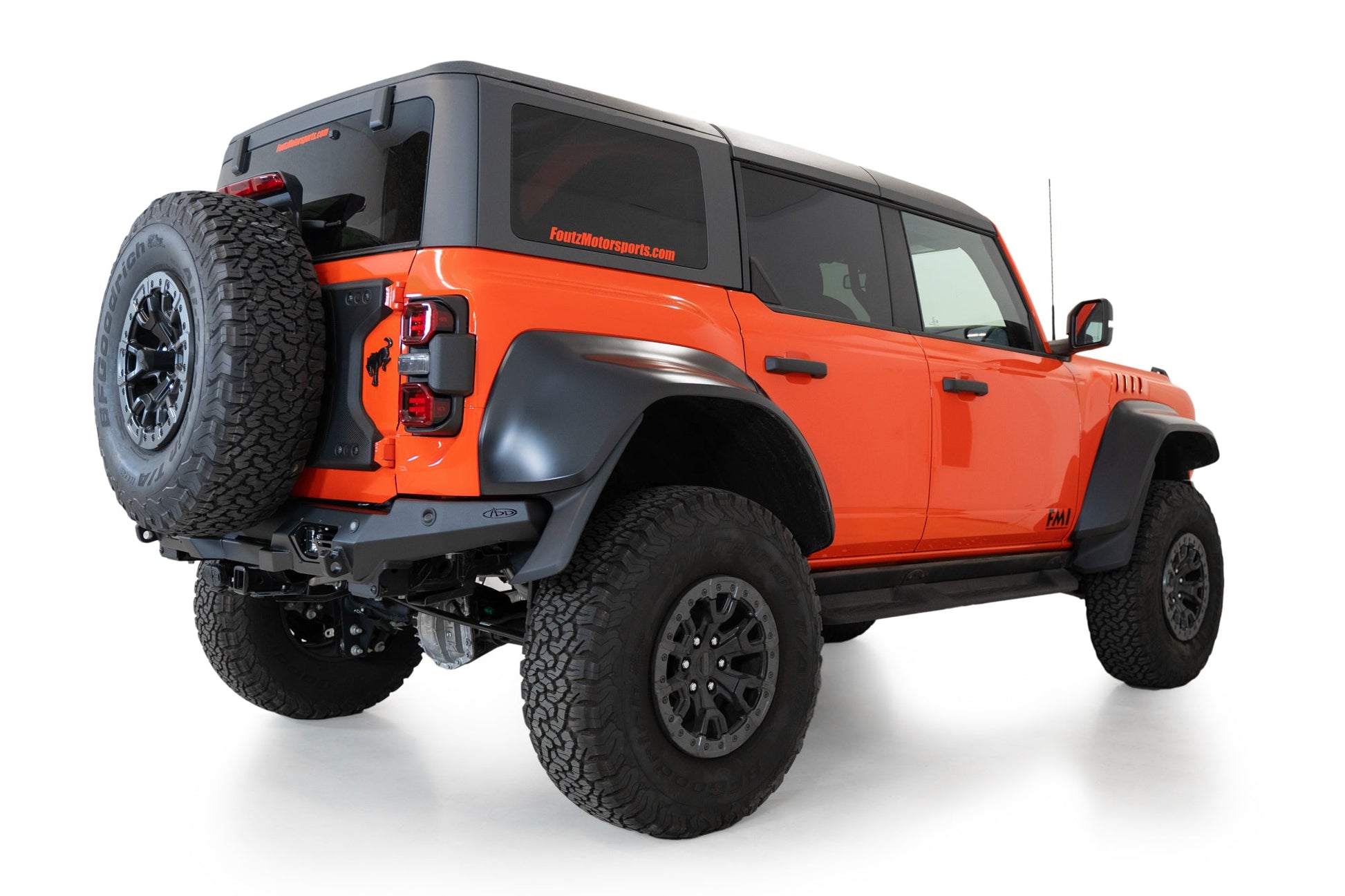 Installed on Car ADD Ford Bomber Rear Bumper | 2022-2023 Bronco Raptor