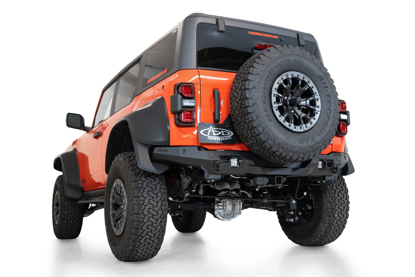 Installed on Car ADD Ford Bomber Rear Bumper | 2022-2023 Bronco Raptor