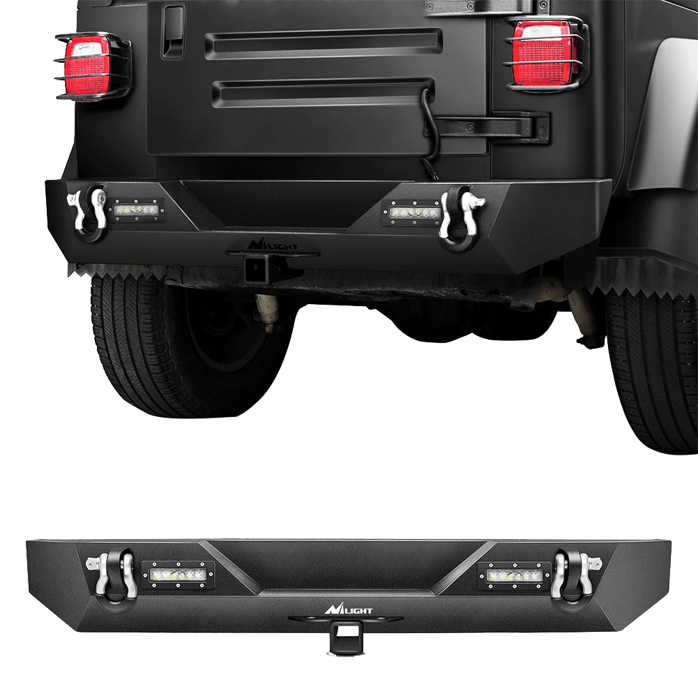 Nilight Rear Bumper Kit for 1987-2006 Jeep Wrangler TJ & YJ