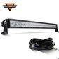 Auxbeam 52" 5D Series Straight LED Light Bar + 7" LED Headlight with Halo Ring & 7" Headlight Adapter 9" Bracket + 52" Straight Light Bar Windshield Mounting Brackets