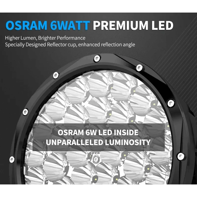 9" Super Bright Round Driving Light with Background Light