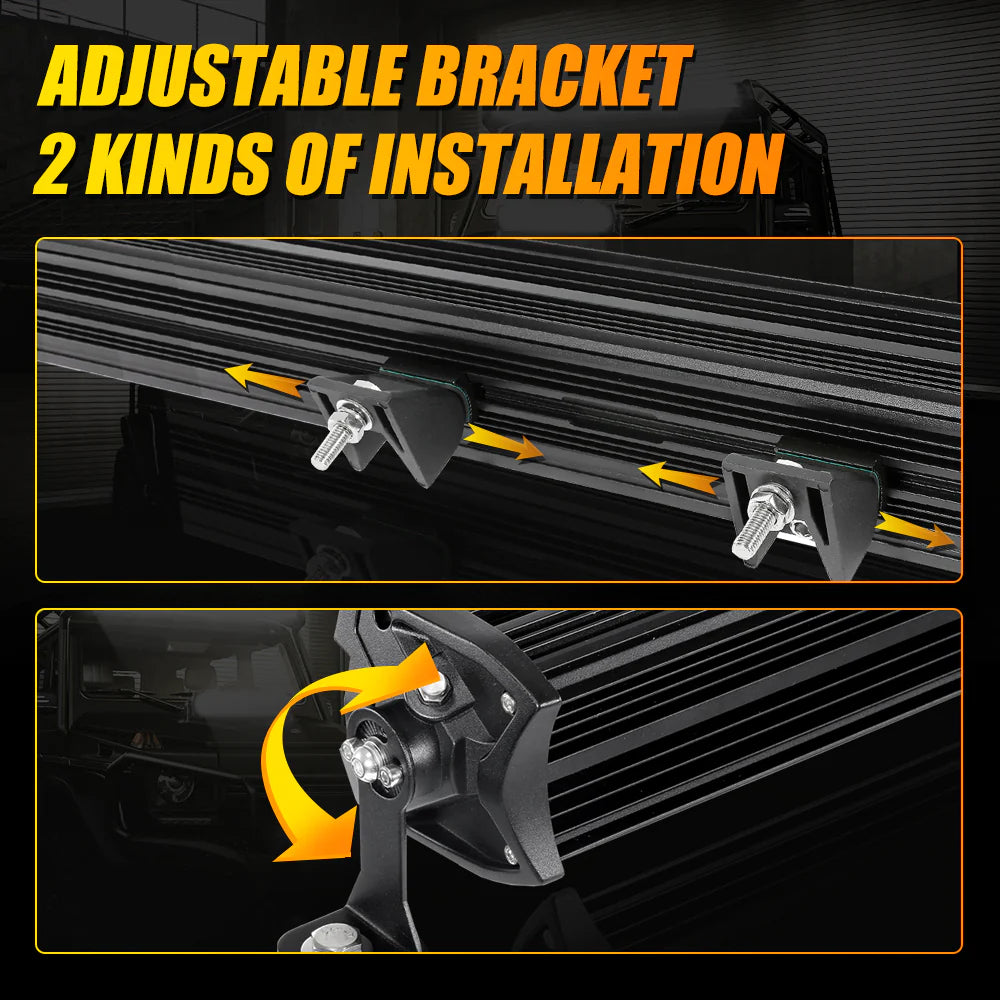 Auxbeam New 42 Inch 5D-PRO Series 44000LM Spot Beam Off Road Led Light Bar