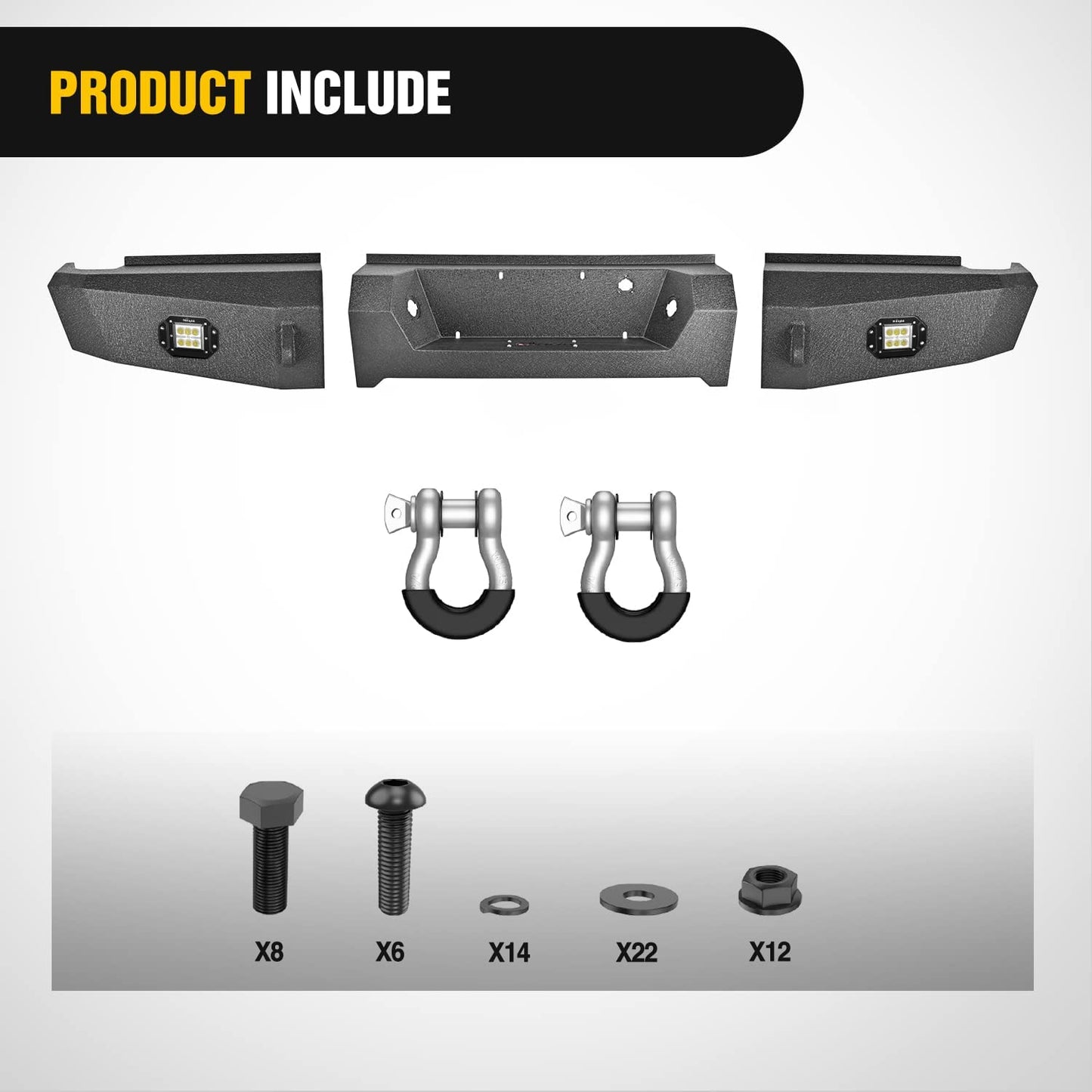Products Include Nilight Rear Step Bumper For 2009-2014 Ford F-150