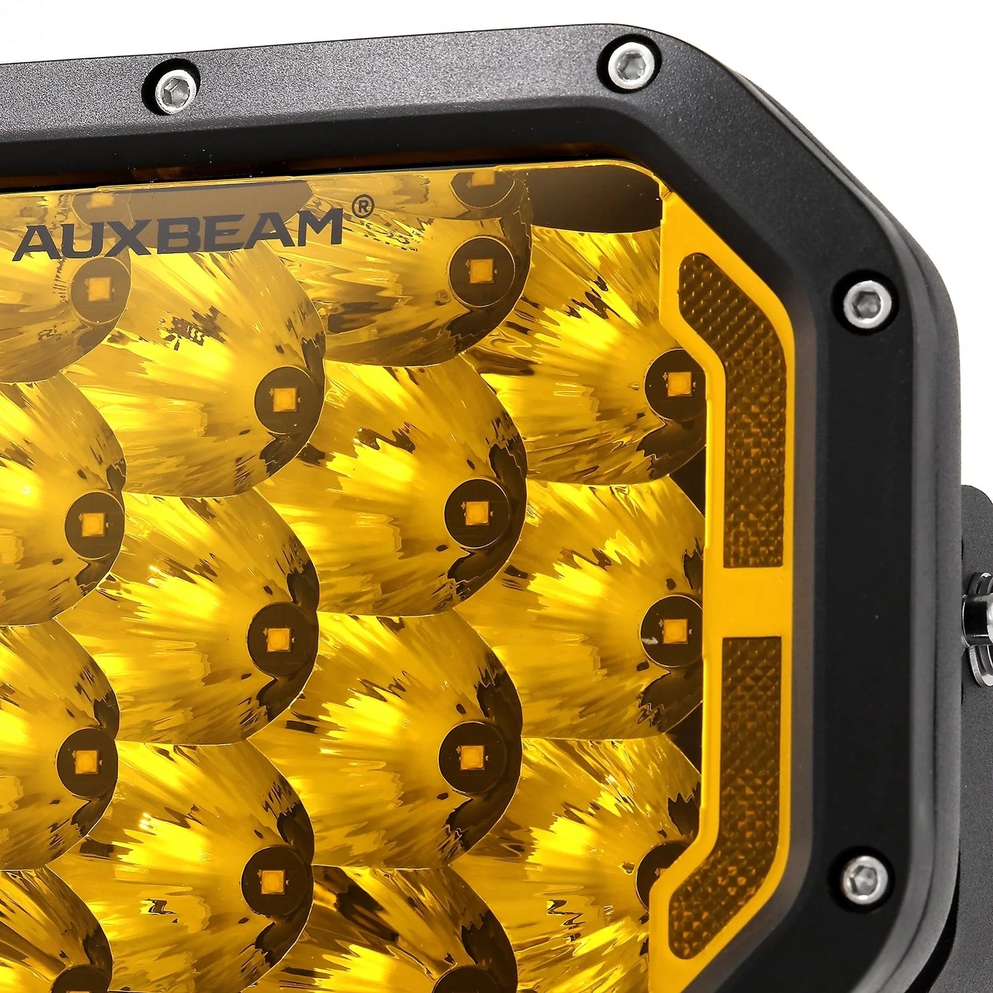 Auxbeam 7x5 Inch Rectangle LED Pods Amber Spot Driving Lights with DRL FOR ATV UTV SIDE BY SIDE 4X4