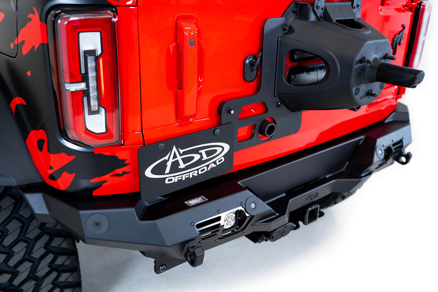 Installed on Car ADD Ford Bomber Rear Bumper | 2021-2023 Bronco