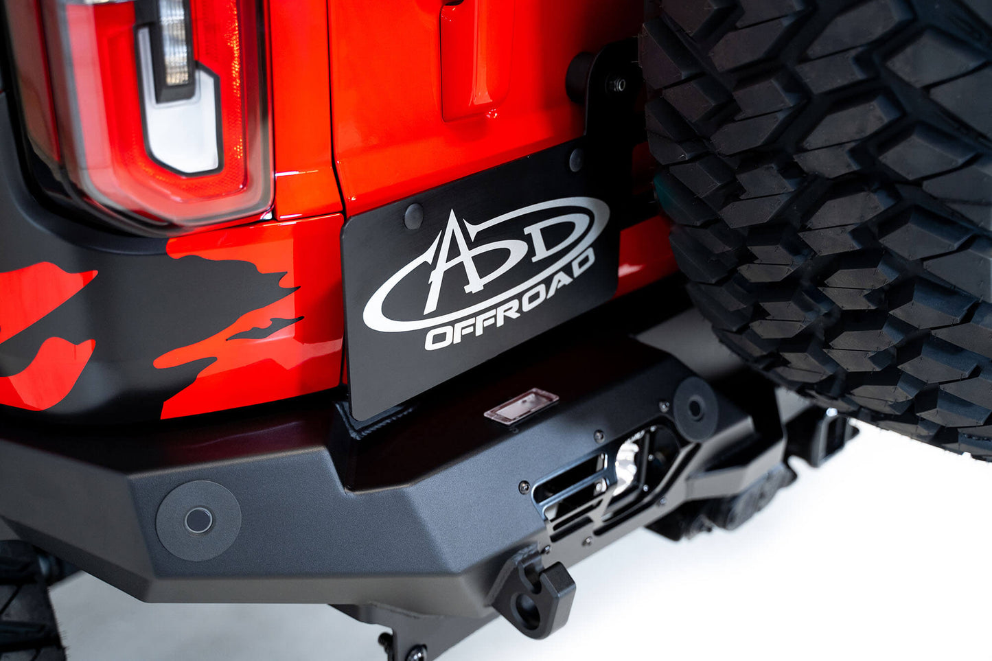ADD Offroad Logo on ADD Ford Bomber Rear Bumper | 2021-2023 Bronco