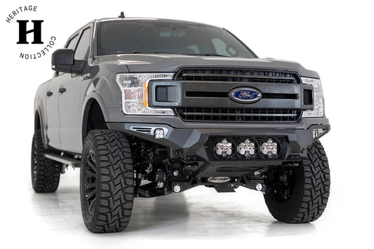 Installed on Car ADD Bomber Front Bumper | Baja Design Light Mounts | Heritage | 2018-2020 Ford F-150