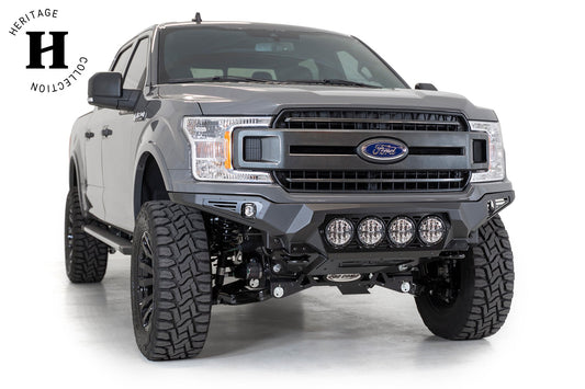 Installed on Car ADD Bomber Front Bumper | Rigid Light Mounts | Heritage | 2018-2020 Ford F-150