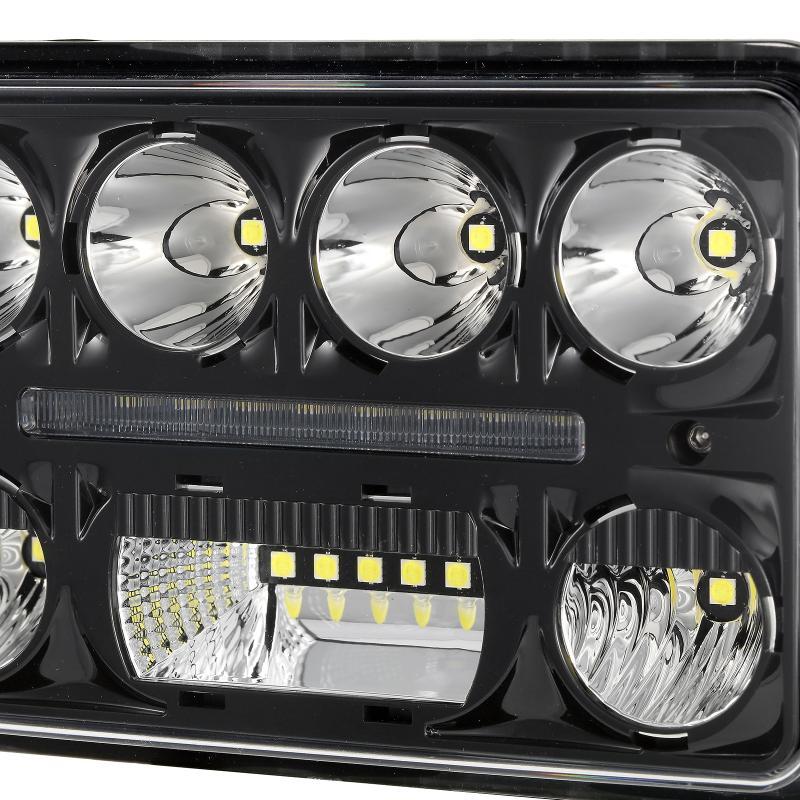Auxbeam (4pcs/set) 4x6 Inch Sealed Beam LED Headlights Exclusive Design Anti-glare with Hi-Lo Beam & DRL