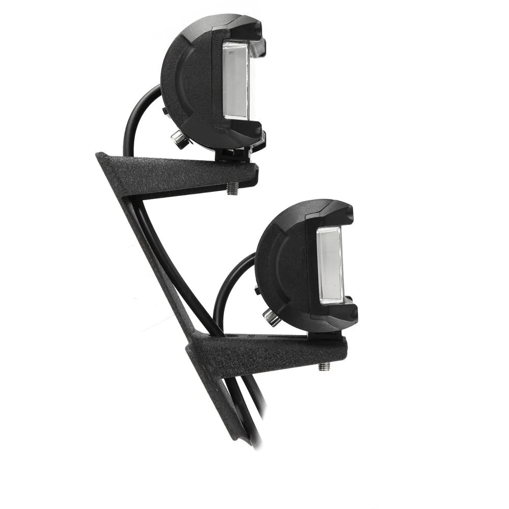 Auxbeam 4pcs 4" LED PODS Combo Beam & Dual A-Pillar Light Lower Windshield Hinge Mounting Brackets