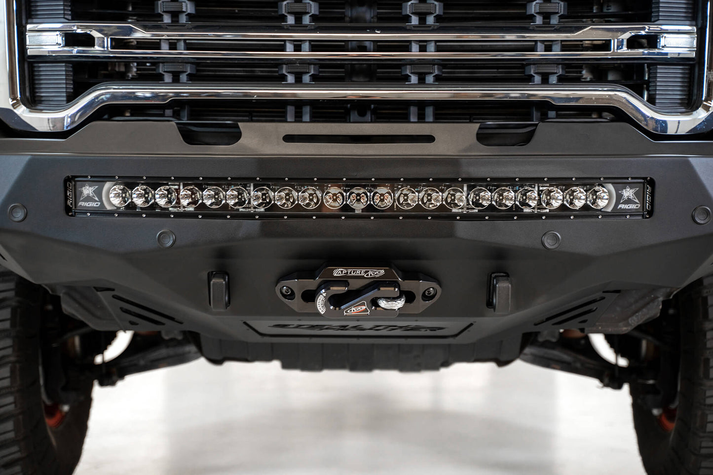Rigid Light Bar on ADD Stealth Fighter Front Bumper | 2020-2023 GMC 2500/3500