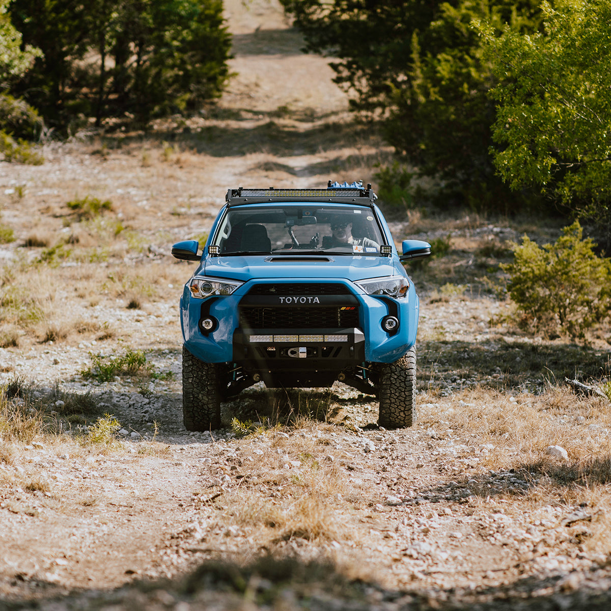 The Car Running with Installed Cali Raised Stealth Bumper Fits 2014+ Toyota 4Runner