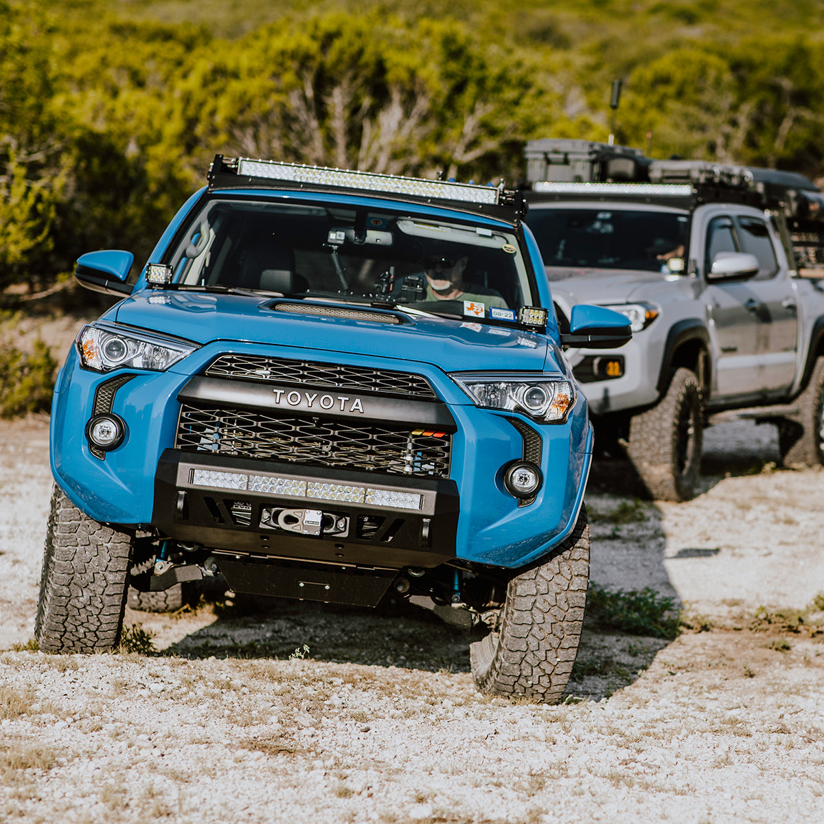 The Car Running with Installed Cali Raised Stealth Bumper Fits 2014+ Toyota 4Runner