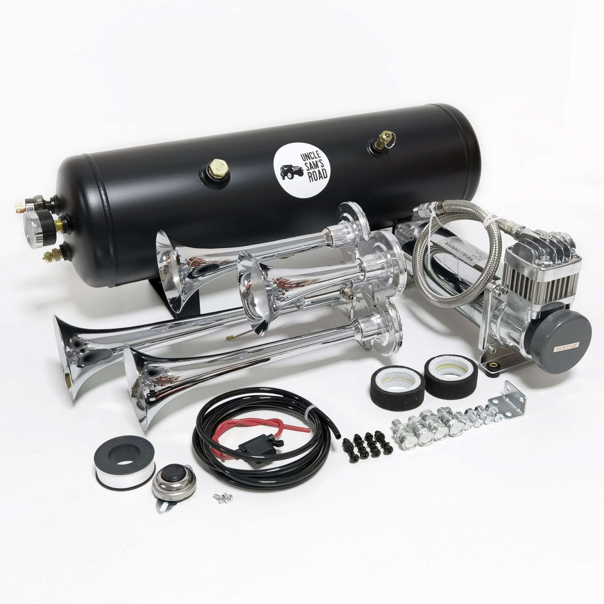 Chrome NightFury 3Gal Horn Kit