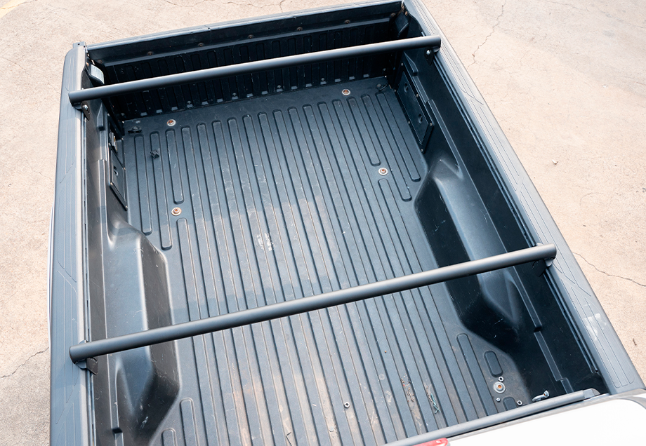 Installed on Car Cali Raised Overland Bed Bars | 2005-2023 Toyota Tacoma