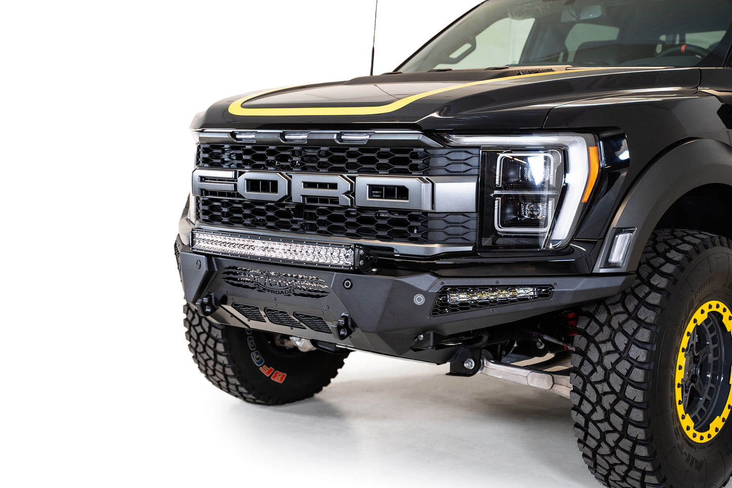 Installed on Car ADD HoneyBadger Front Bumper | 2021-2023 Ford F-150 Raptor/Raptor R