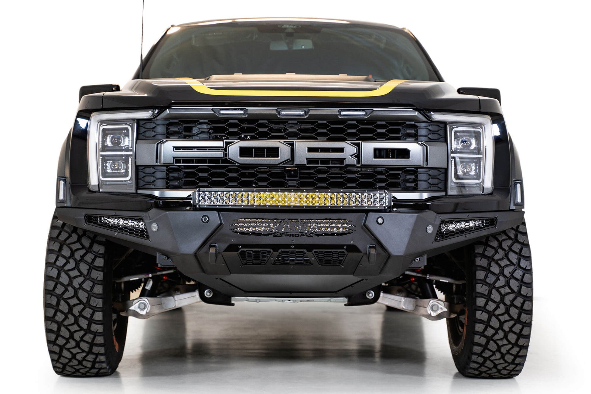 Installed on Car ADD HoneyBadger Front Bumper | 2021-2023 Ford F-150 Raptor/Raptor R