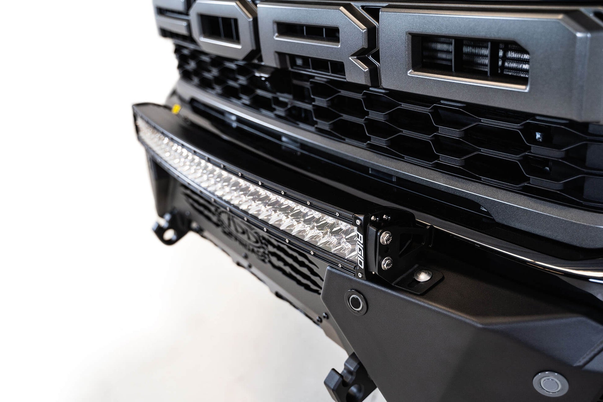 Light Bar on Installed ADD HoneyBadger Front Bumper | 2021-2023 Ford F-150 Raptor/Raptor R