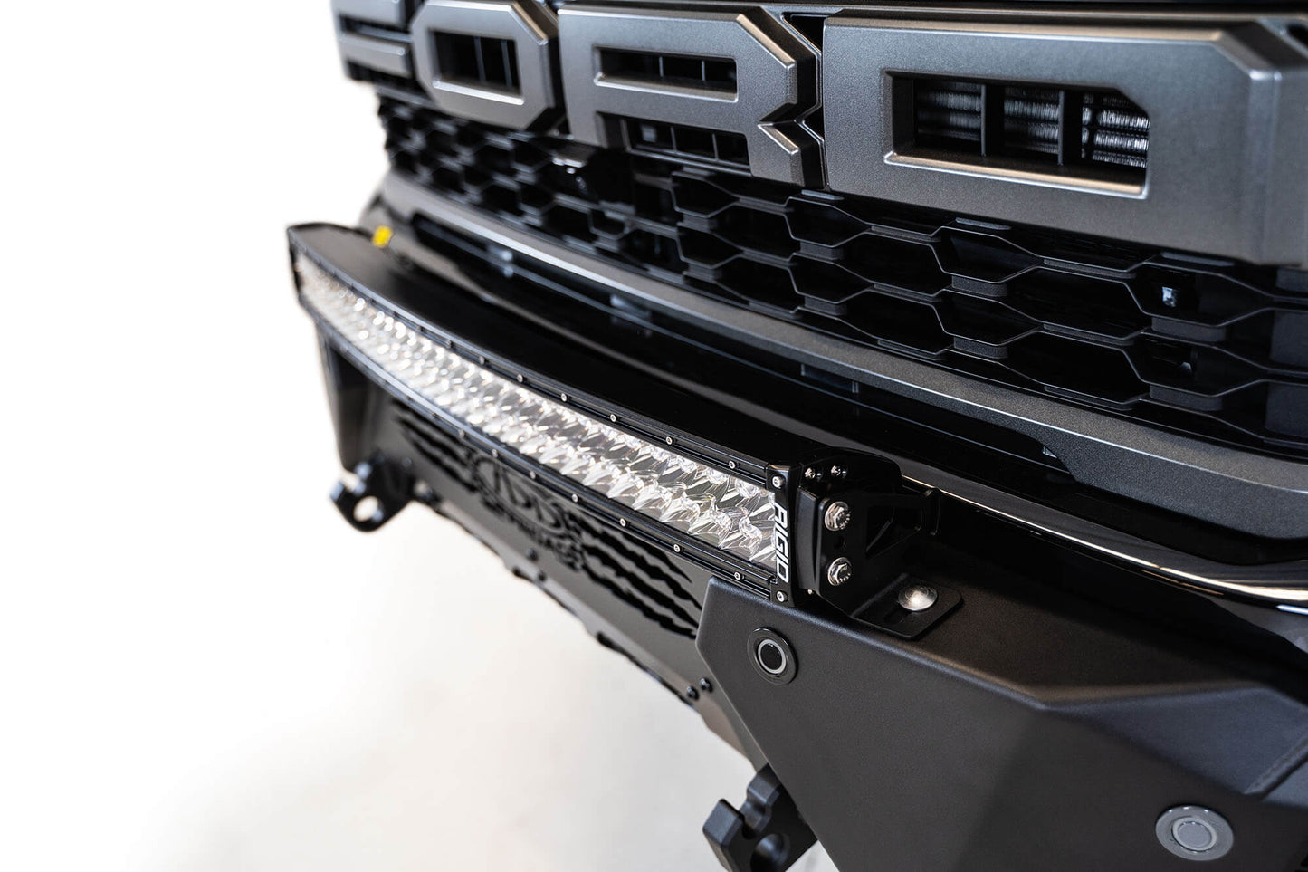 Light Bar on Installed ADD HoneyBadger Front Bumper | 2021-2023 Ford F-150 Raptor/Raptor R